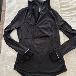 lululemon athletica Black Base Runner 1/2 Zip Pullover